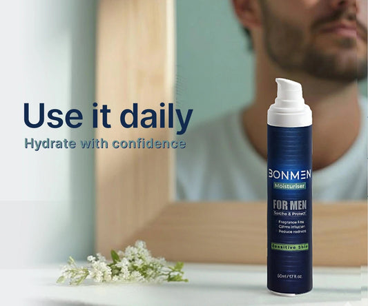 Sensitive Skin Moisturiser - Daily Hydrating Treatment for Men - Bonmen