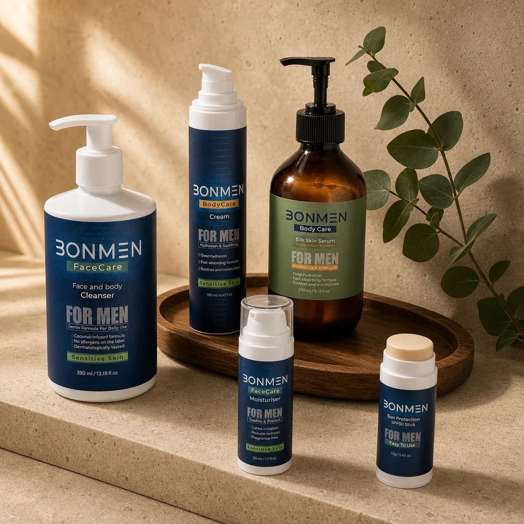 Complete Care Bundle — Face & Body Routine for Men's Sensitive Skin - Bonmen