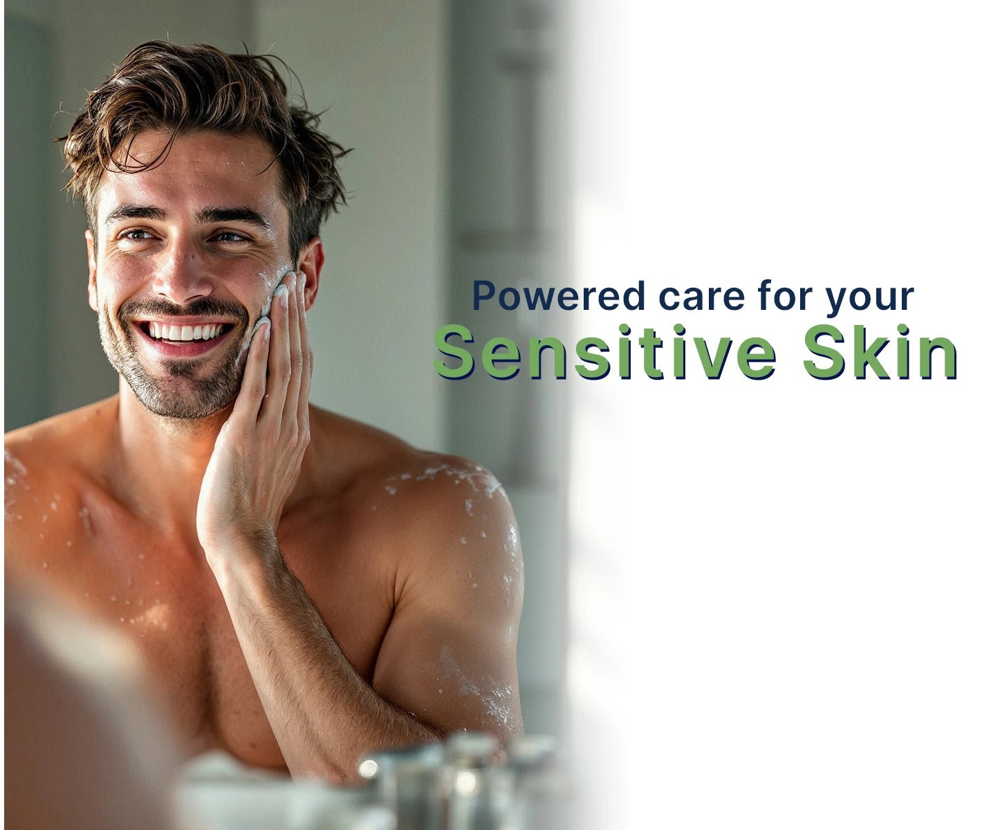 Sensitive Skin Face & Body Cleanser for Men - SLS - Free Daily Wash — 390ml - Bonmen