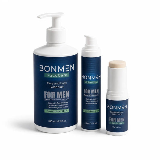 Essentials Starter Bundle — Morning Routine for Men’s Sensitive Skin - Bonmen