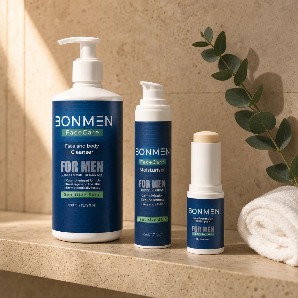 Essentials Starter Bundle — Morning Routine for Men’s Sensitive Skin - Bonmen