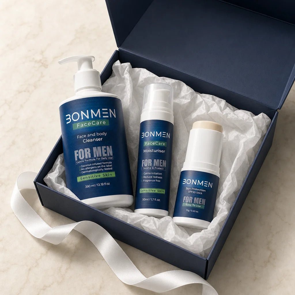 Essentials Starter Bundle — Morning Routine for Men’s Sensitive Skin - Bonmen