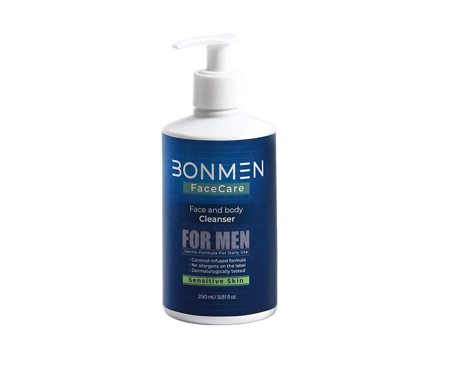 Sensitive Skin Face & Body Cleanser - Gentle Daily Cleansing - Bonmen