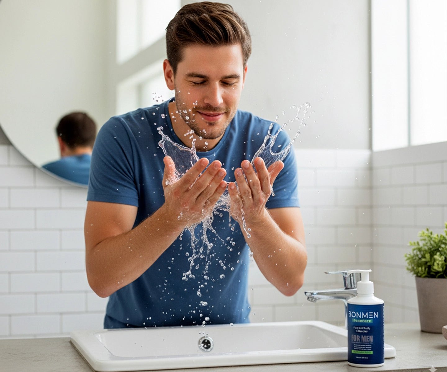 Sensitive Skin Face & Body Cleanser - Gentle Daily Cleansing - Bonmen
