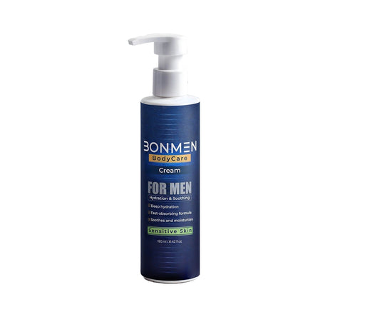 Sensitive Skin Body Cream - Daily Moisturizing for Men - Bonmen