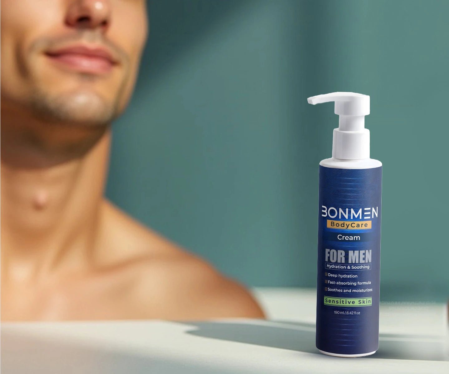 Sensitive Skin Body Cream - Daily Moisturizing for Men - Bonmen